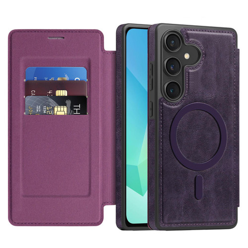 Samsung Galaxy A16 5G Linton MagSafe Leather Phone Case - Purple